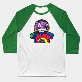 Studio Diaries Tie Dye Shirt with headphones Baseball T-Shirt